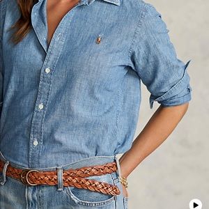 Polo Chambray slim fit shirt size 6